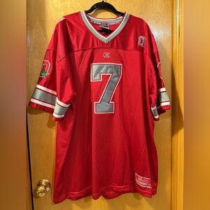 Ohio State Buckeyes #7 OSU SZ 2XL Colosseum Red and Gray Men's Jersey EUC